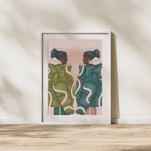 Load image into Gallery viewer, MIRRORING PRINT | BLACK ART WALL DECOR