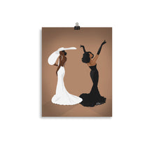 Load image into Gallery viewer, GLAMOUR GIRL (BROWN) PRINT | BLACK ART WALL DECOR