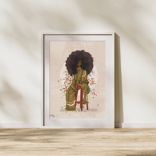 Load image into Gallery viewer, HARVEST OF HER SEASON PRINT | BLACK ART WALL DECOR