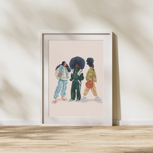 Load image into Gallery viewer, THE CLIQUE PRINT | BLACK ART WALL DECOR