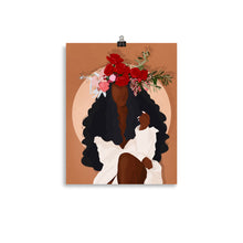 Load image into Gallery viewer, BLOOMING PRINT | BLACK ART WALL DECOR