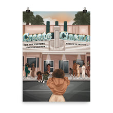 Load image into Gallery viewer, CREATE CINEMA PRINT | BLACK ART WALL DECOR