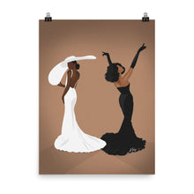 Load image into Gallery viewer, GLAMOUR GIRL (BROWN) PRINT | BLACK ART WALL DECOR