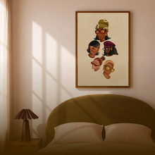 Load image into Gallery viewer, SHE IS THE MOMENT PRINT | BLACK ART WALL DECOR