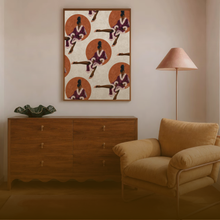 Load image into Gallery viewer, SITTING PRETTY PRINT | BLACK ART WALL DECOR