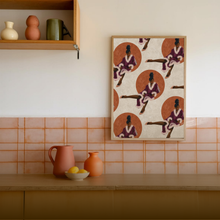 Load image into Gallery viewer, SITTING PRETTY PRINT | BLACK ART WALL DECOR