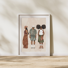 Load image into Gallery viewer, TRIPLE THREAT PRINT | BLACK ART WALL DECOR