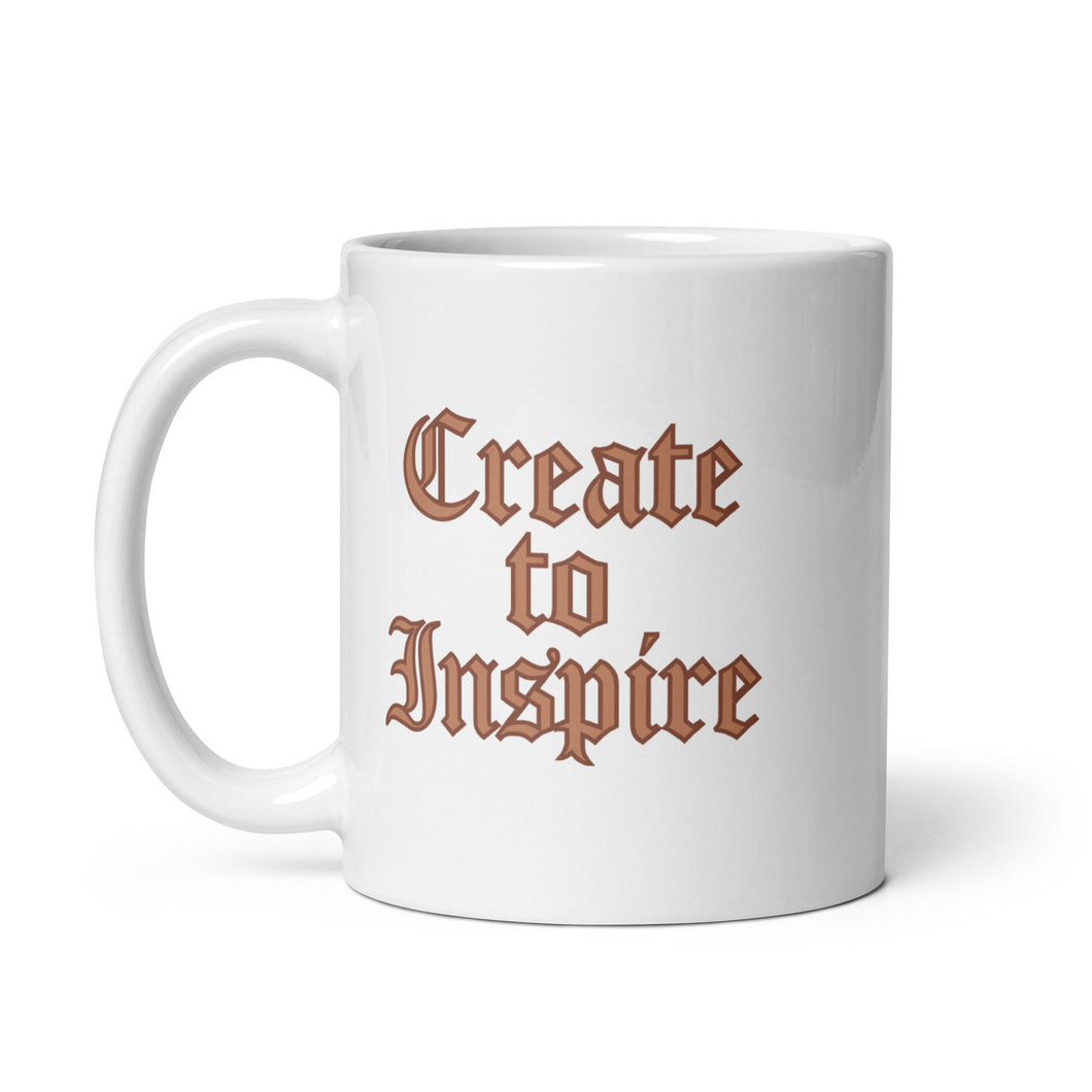 CREATE TO INSPIRE (BEIGE) MUG