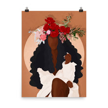 Load image into Gallery viewer, BLOOMING PRINT | BLACK ART WALL DECOR