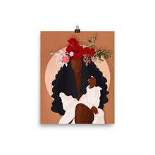 Load image into Gallery viewer, BLOOMING PRINT | BLACK ART WALL DECOR