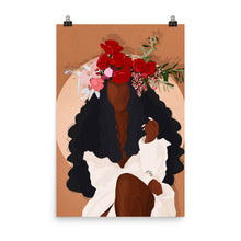 Load image into Gallery viewer, BLOOMING PRINT | BLACK ART WALL DECOR