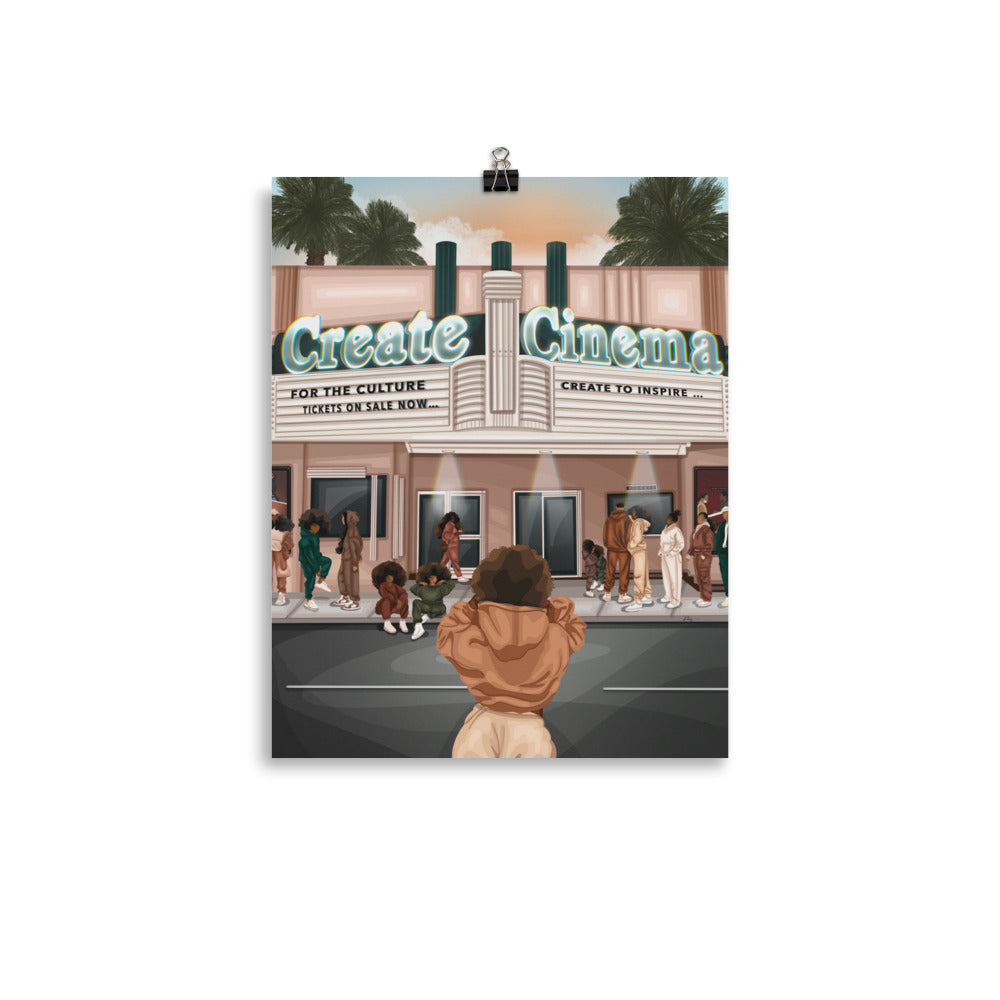 CREATE CINEMA PRINT | BLACK ART WALL DECOR