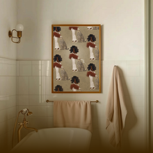 Load image into Gallery viewer, DOUBLE TAKE PRINT (SOFT GREEN) | BLACK ART WALL DECOR
