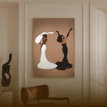 Load image into Gallery viewer, GLAMOUR GIRL (BROWN) PRINT | BLACK ART WALL DECOR
