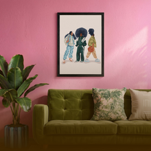 Load image into Gallery viewer, THE CLIQUE PRINT | BLACK ART WALL DECOR
