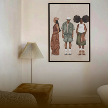 Load image into Gallery viewer, TRIPLE THREAT PRINT | BLACK ART WALL DECOR
