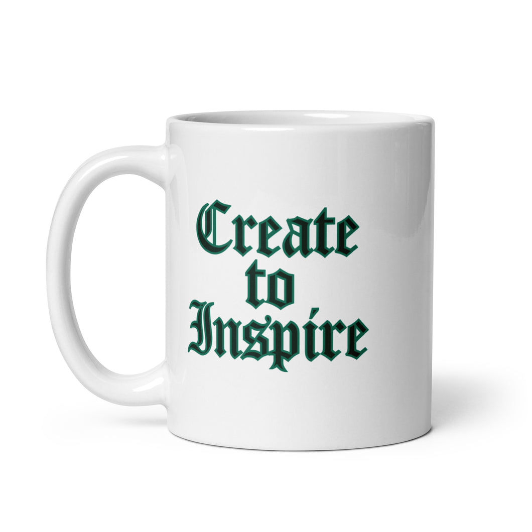 CREATE TO INSPIRE (GREEN) MUG